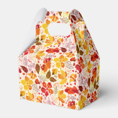 Burnt Orange Tropical Hibiskus Florals Wedding Geschenkschachtel (Rückseite)