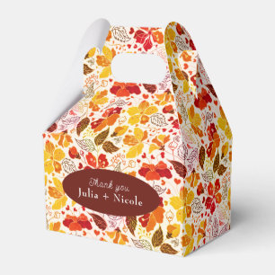 Burnt Orange Tropical Hibiskus Florals Wedding Geschenkschachtel