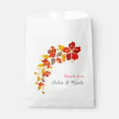 Burnt Orange Tropical Hibiskus Florals Wedding Geschenktütchen (Vorderseite)