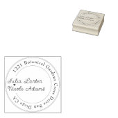 Burnt Orange Tropical Hibiskus Florals Wedding Gummistempel (Stempel)