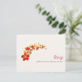 Burnt Orange Tropical Hibiskus Florals Wedding Postkarte (Stehend Vorderseite)