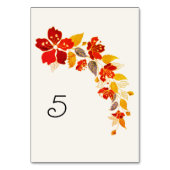 Burnt Orange Tropical Hibiskus Florals Wedding Tischnummer (Rückseite)