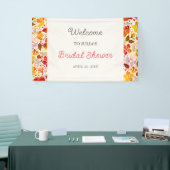 Burnt Orange Tropischer Hibiskus Flora Brautparty Banner (Messeveranstaltung)