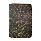 Burnt Orange Twigs auf Black Badematte (Vorderseite Vertikal)