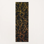 Burnt Orange Twigs auf Black Yogamatte (Vorderseite)