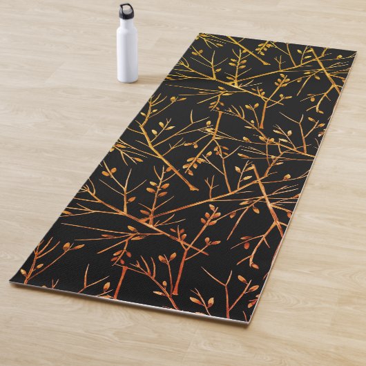 Burnt Orange Twigs auf Black Yogamatte (Beispiel)