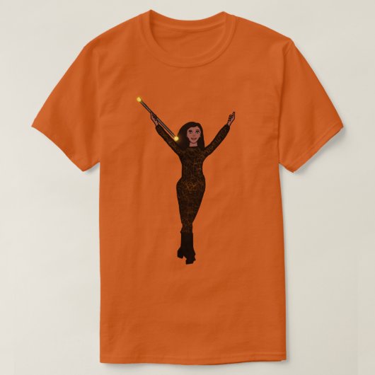 Burnt Orange Twirl Girl T - Shirt (Design vorne)