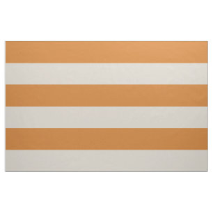 Burnt Orange und Beige breite Streifen großen Maßs Stoff