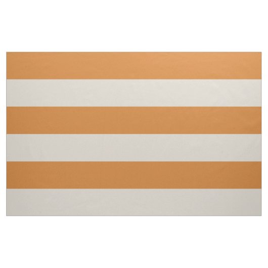 Burnt Orange und Beige breite Streifen großen Maßs Stoff (Yard (91,4 cm))
