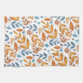 Burnt Orange und Blue Herbstlaubs Geschirrtuch (Horizontal)