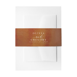 Burnt Orange und Burgund Red Watercolor Einladungsbanderole