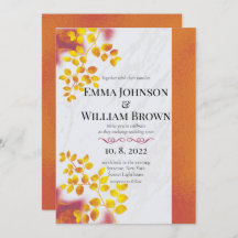 Burnt Orange und Burgund Wedding