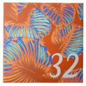 Burnt Orange und Electric Blue Fliese (Vorderseite)