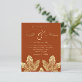 Burnt Orange und Gold rustikale Blätter Hochzeit e (Stehend Vorderseite)