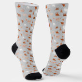 Burnt Orange und Light Gray Gemusterte Longhorns P Socken (Gewinkelt)
