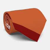 Burnt Orange und Maroon Diagonal Striped Krawatte (Gerollt)