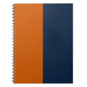 Burnt Orange und Navy CUSTOM Notizblock (Vorderseite)