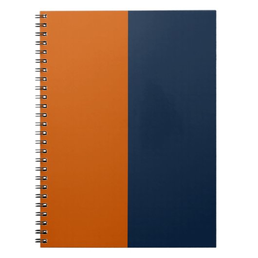 Burnt Orange und Navy CUSTOM Notizblock (Vorderseite)