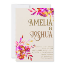 Burnt Orange und Pink Blume Hochzeit