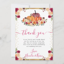 Burnt Orange und Red Floral Pumpkins Hochzeit im H
