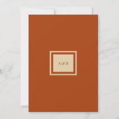 Burnt Orange und Rust Floral Wedding Save The Date (Rückseite)