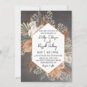 Burnt Orange und Sage Green Hochzeit im Herbst Einladung (Vorderseite)