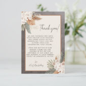 Burnt Orange und Sage Green Wedding Dankeschön Kar Dankeskarte (Stehend Vorderseite)