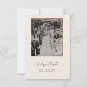 Burnt Orange und Sage Green Wedding Dankeschön Kar Dankeskarte (Rückseite)