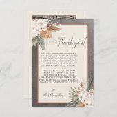 Burnt Orange und Sage Green Wedding Dankeschön Kar Dankeskarte (Vorne/Hinten)