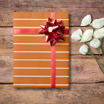 Burnt Orange und White Thin Horizontal Streifen Geschenkpapier<br><div class="desc">Orangefarbenes und weißes dünnes horizontales Streifenpapier</div>