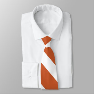 Burnt Orange und White University Strip Krawatte