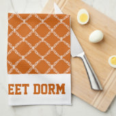 Burnt Orange Uni Team Cool Fun Dorm School Geschirrtuch (Viertel Falte)