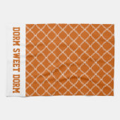 Burnt Orange Uni Team Cool Fun Dorm School Geschirrtuch (Horizontal)
