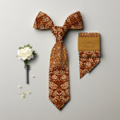 Burnt Orange Viktorianisch-Ära Blühende Snowberry  Krawatte