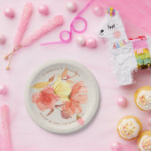 Burnt Orange Wasserfarbenfrohe Hochzeitsfeier Pappteller (Party)