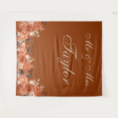 Burnt Orange Wedding Background Wandteppich (Vorderseite (Horizontal))
