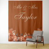 Burnt Orange Wedding Background Wandteppich (Beispiel)