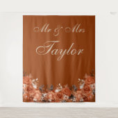 Burnt Orange Wedding Background Wandteppich (Vorderseite)