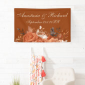 Burnt Orange Wedding Banner (Insitu)