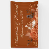 Burnt Orange Wedding Banner (Vertikal)