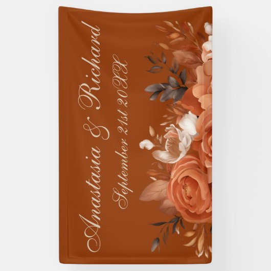 Burnt Orange Wedding Banner (Vertikal)
