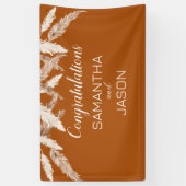 Burnt Orange Wedding Congratulation Banner (Vertikal)