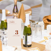 Burnt Orange Wedding Deco Tischnummer Card