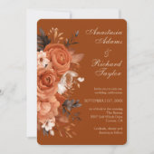 Burnt Orange Wedding Einladung (Vorderseite)