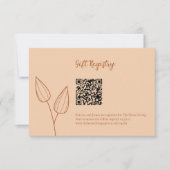 Burnt Orange Wedding Gift Registry QR Code RSVP Karte (Vorderseite)