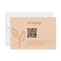 Burnt Orange Wedding Gift Registry QR Code