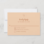 Burnt Orange Wedding Kindly Reply Terracotta Fall RSVP Karte (Vorderseite)