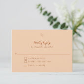 Burnt Orange Wedding Kindly Reply Terracotta Fall RSVP Karte (Stehend Vorderseite)