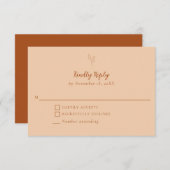 Burnt Orange Wedding Kindly Reply Terracotta Fall RSVP Karte (Vorne/Hinten)