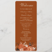 Burnt Orange Wedding Programm (Vorderseite)